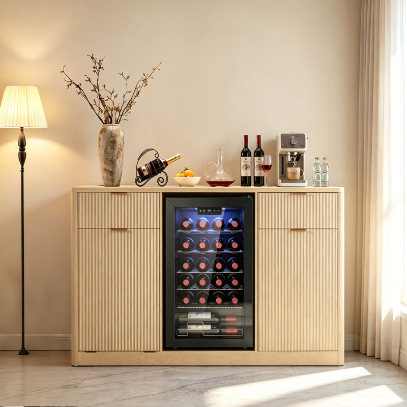 Armoire-bar 59 po avec buffet 59 po, Naturel