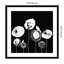 «Black and White Flowers II» par Wood, reproduction d'art encadrée-1016844273