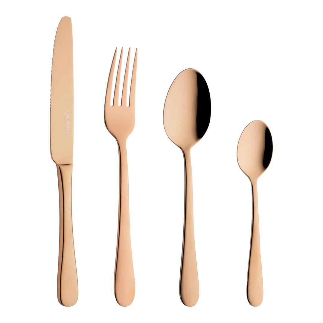 Grunwerg Cutlery 16 Piece Windsor Coloured, 18/10 Stainless Steel Cutlery Set, Service for 4