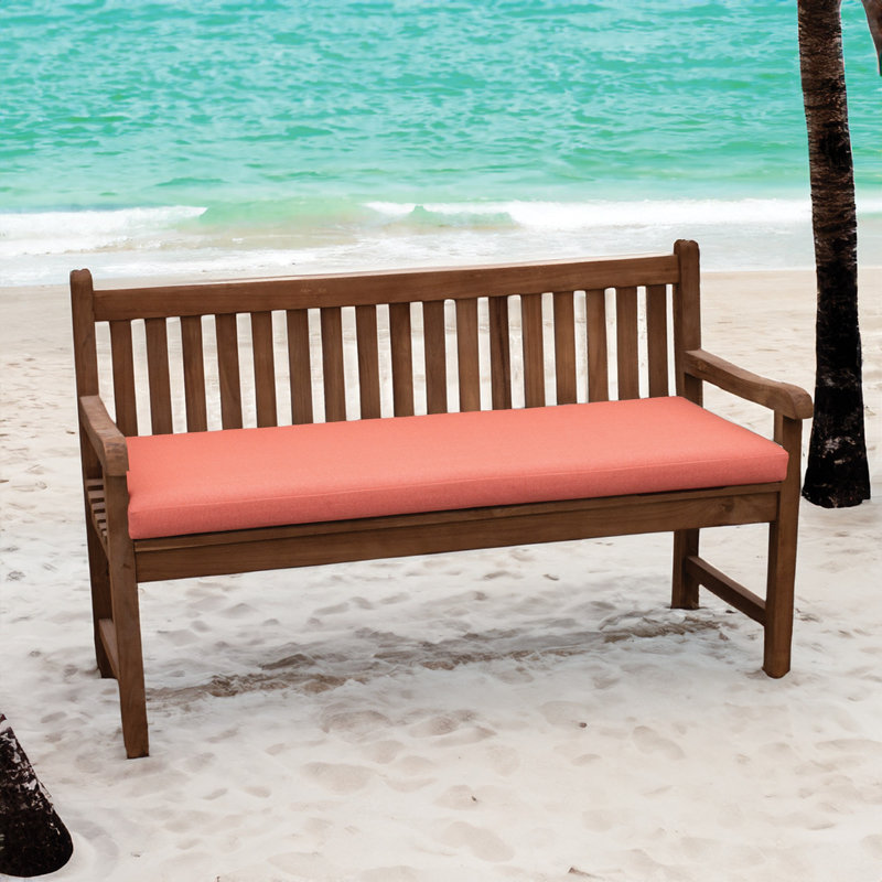 TB Bench Outdoor Cushion, 44"W x 19"L, Bamboo Bay Mango