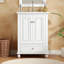 Meuble-lavabo de 24 po avec lavabo en céramique, armoire de rangement avec portes à fermeture douce, armoire de salle de bain avec tiroir et séparateurs de tiroir-1891383732
