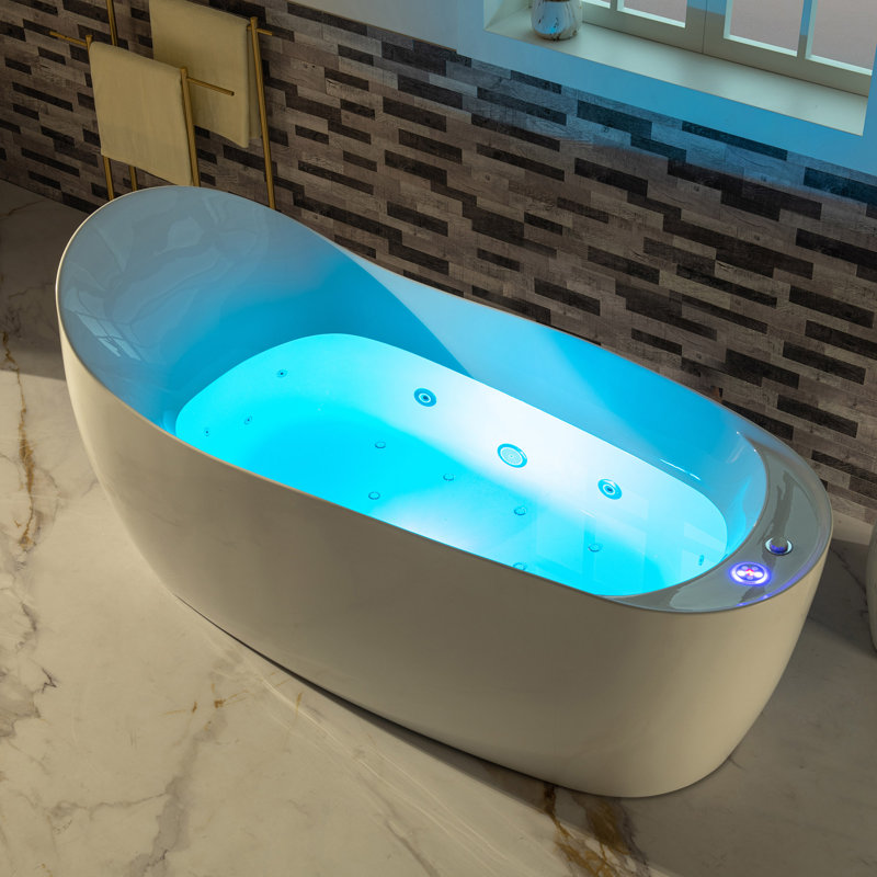 71" x 31-1/2" Whirlpool and Air Bath Heated Soaking Combination Tub