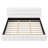King Size Upholstered Platform Bed, White-406820692