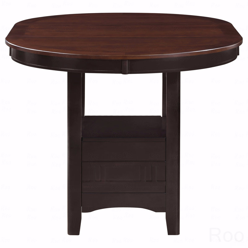 Table de salle à manger à rallonge, Brun / châtaignier