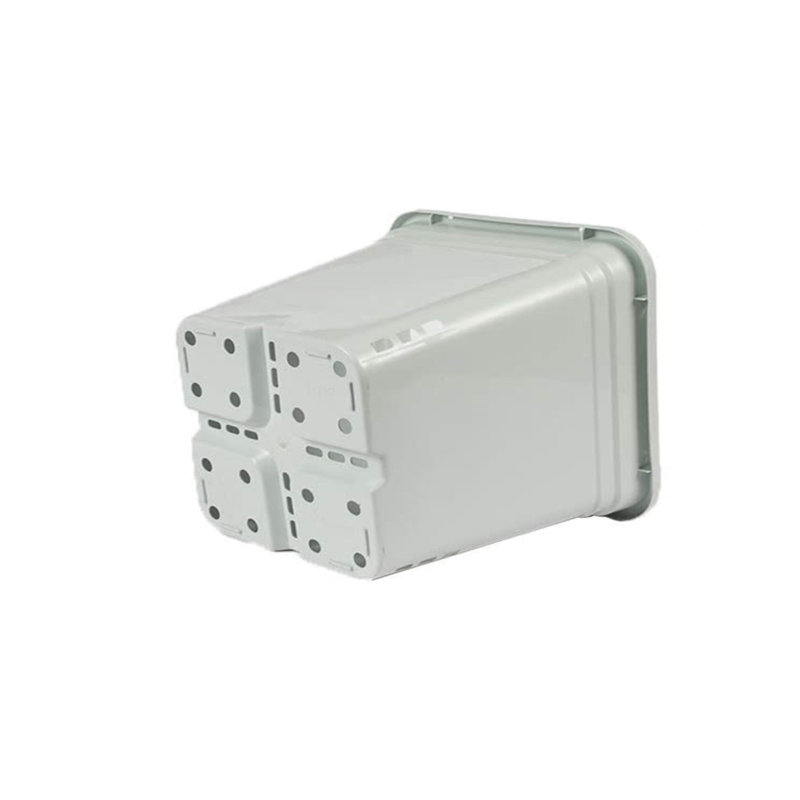 SunPack Food Grade & BPA Free, UV Resistant, Tall Square Pot, White, 12" H x 12" W x 12" D