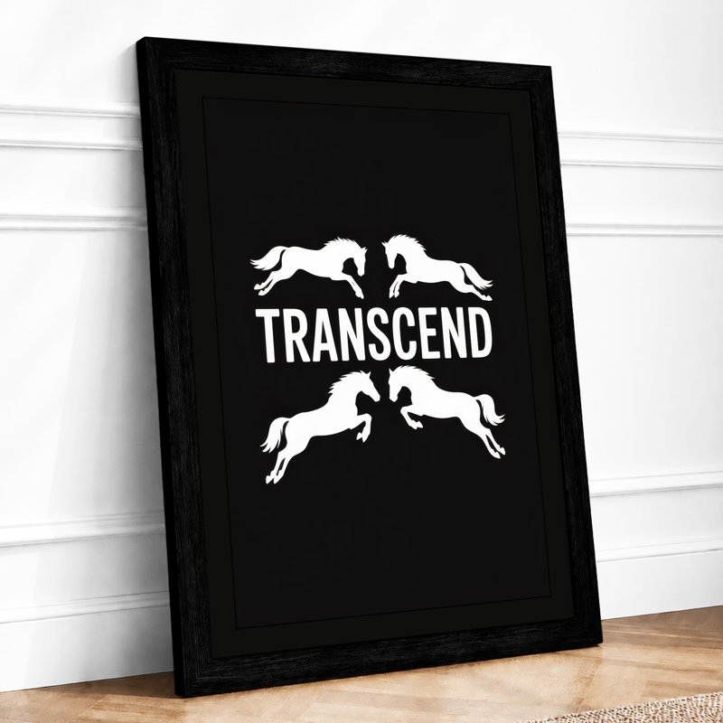 Transcend In Motion Typography - Print, A1 - 84.1 x 59.4 cm, Black