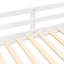 Lit superposé double au-dessus de double avec lit gigogne simple et échelle - blanc-148837153
