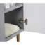 Base de meuble-lavabo 21,6 po, tablette ouverte à gauche, abat-jour gris, bois massif et fabrication, lavabo en céramique, portes à fermeture en douceur, revêtement extérieur imperméable, base dorée avec rangement à gauche, armoire, pour-129959504