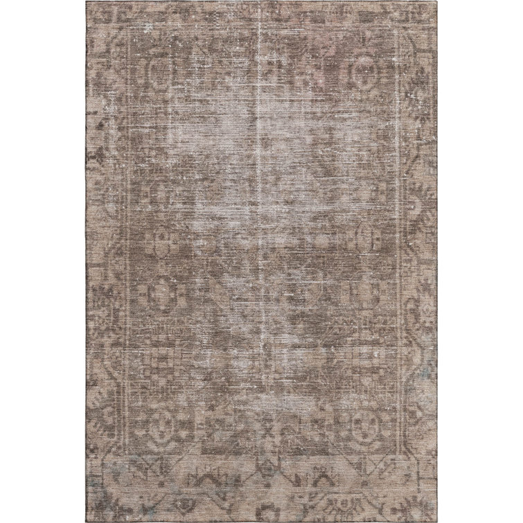 Premium Machine Washable Larock AMF1228 Global Rug