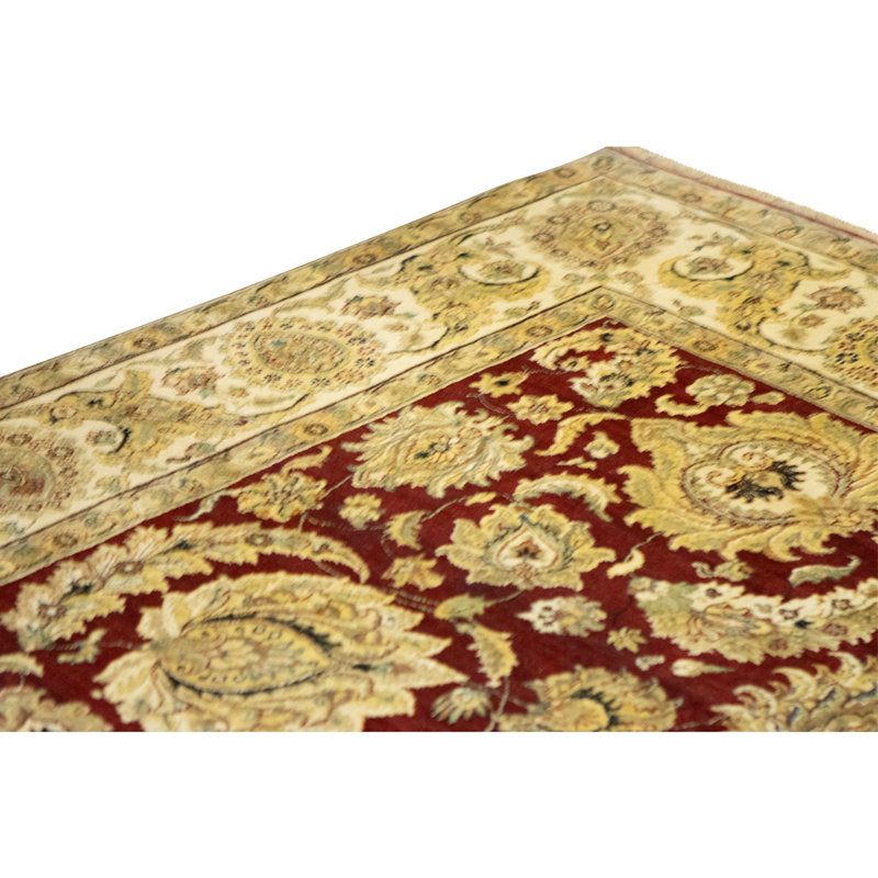 Tapis rectangulaire en laine noué à la main