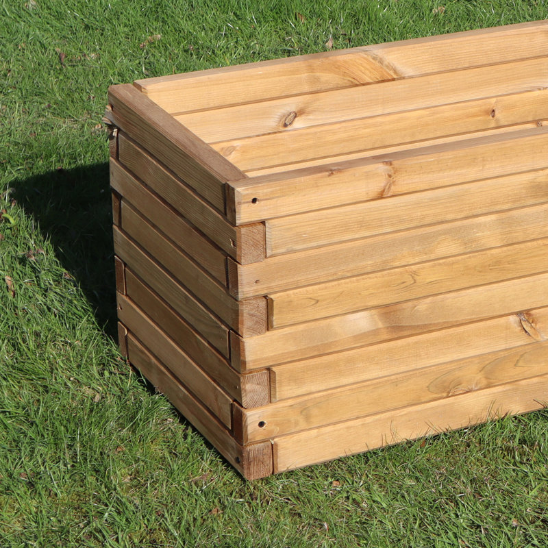 2m Pine Raised Trough Planter, 200cm W