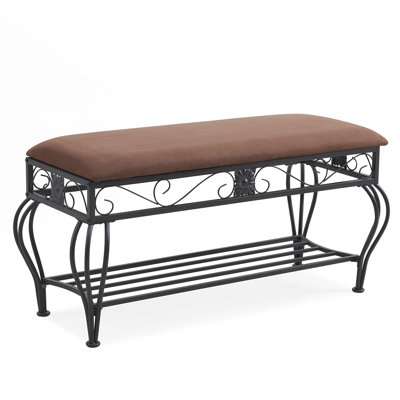 Willer Fabric Upholstered Storage Bench -  Fleur De Lis Living, 25CA57F2D7114F5FB13F63F1C1DAC8AF