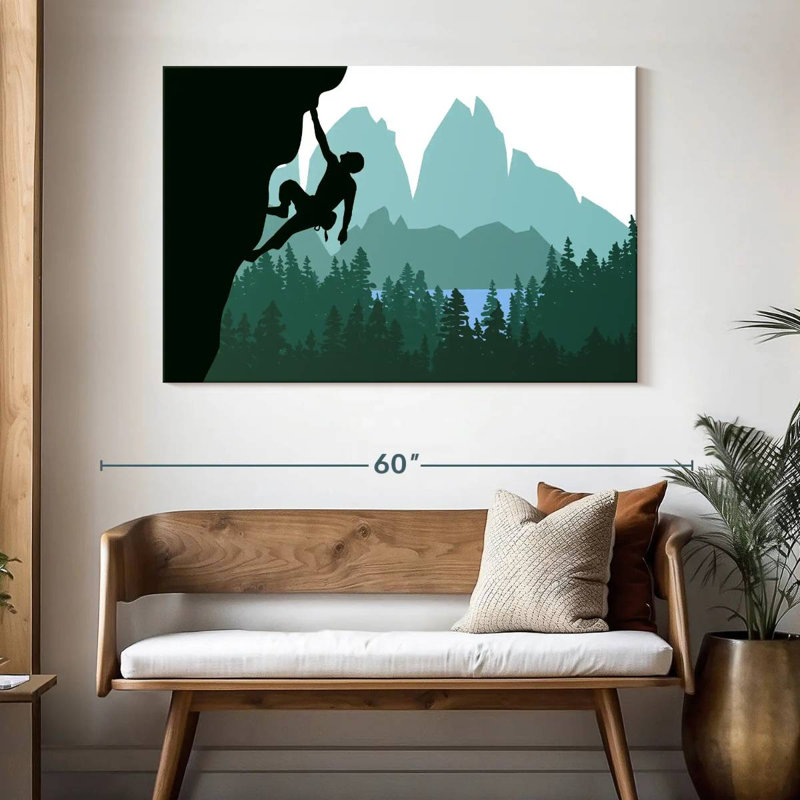 Sireci Rock Climber Silhouette, 32" H x 48" W
