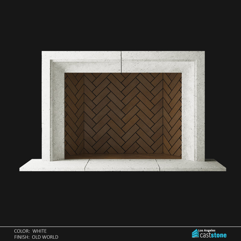 Rio Fireplace Surround, White Old World