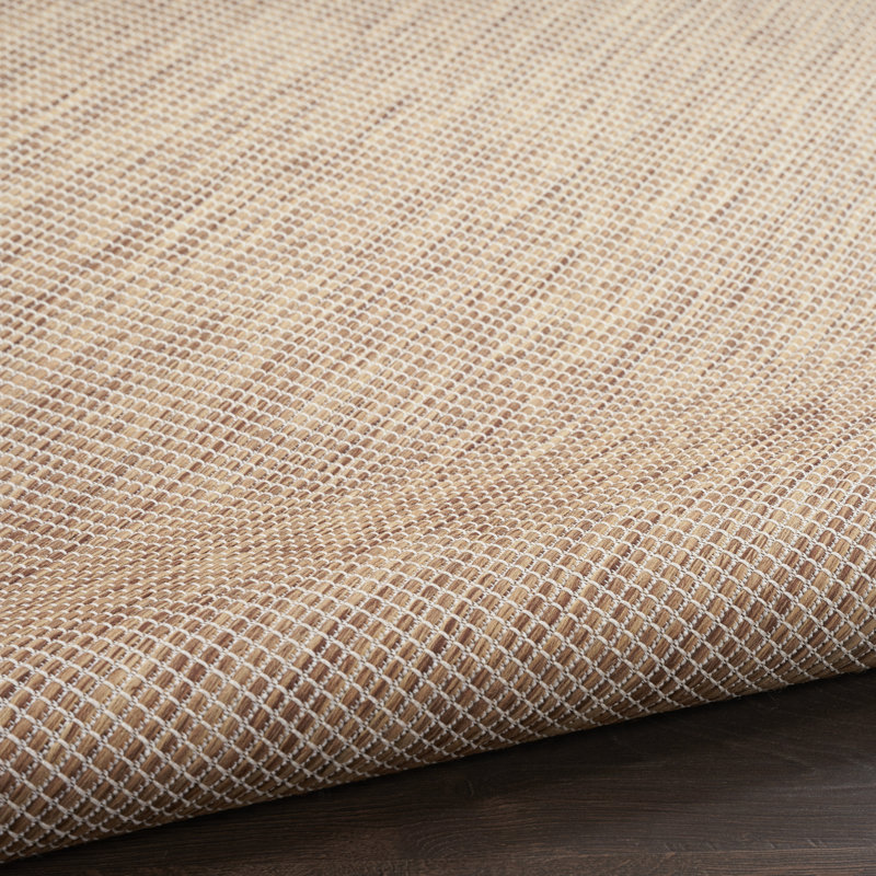 Lillehammer Solid Indoor/Outdoor Area Rug, Rectangle 5' x 7', Jute