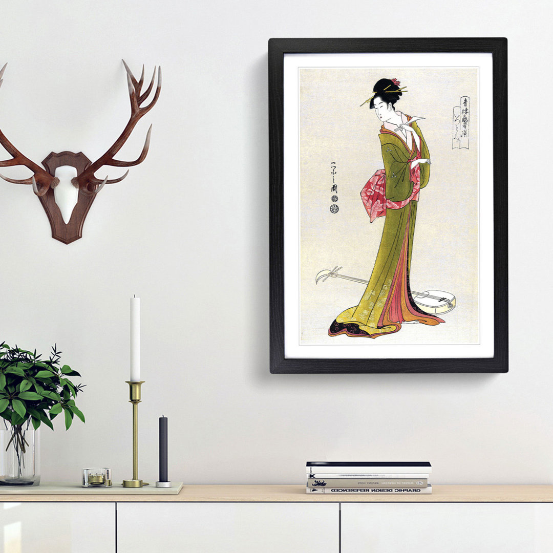 Itsutomi by Chobunsai Eishi - Framed Print