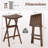 Bar Stools Set of 4 30'' Folding Bar Height Stools w/ Saddle Seat & Footrest