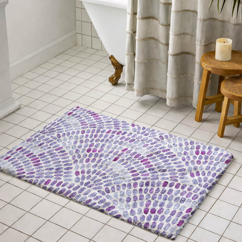 Tapis à poils longs Premium ADS186, Mauve, 2 pi 6 po x 3 pi 10 po