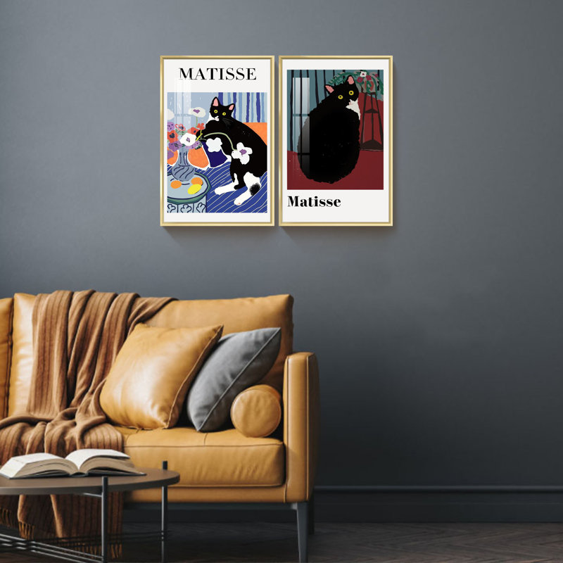 "Matisse", reproduction d'art encadrée sur toile par Henri Matisse, H 24 po x l 32 po x P 1,34 po, Encadrement doré