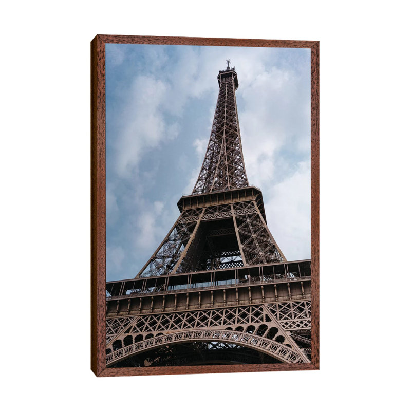 Eiffel Tower XI by Bethany Young - Print on Canvas, Classic Brown Wood Framed, 66.04cm H x 45.72cm W x 3.81cm D