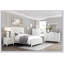 Antique White Finish Storage Chest with Five Drawers, Perfect for Modern and Traditional Bedrooms.