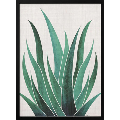 «Desert Agave Cactus», art mural texturé encadré