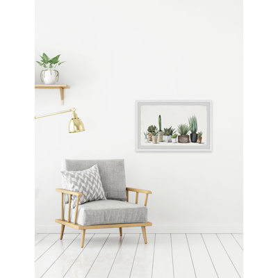 Textured Succulent Pots - Single Picture Frame Painting
