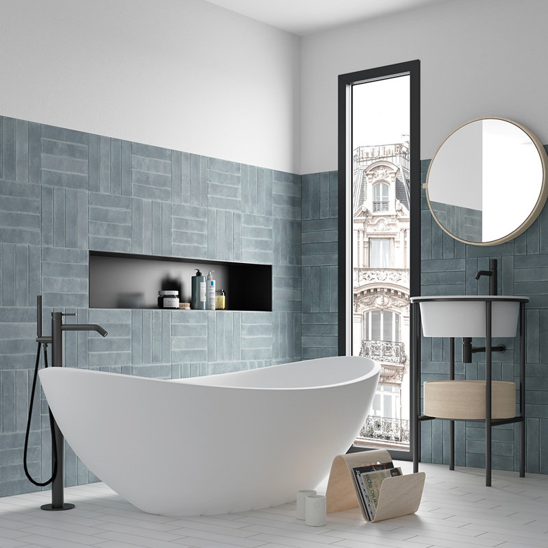Carreau en porcelaine Fusion 2.5X10, Ciel