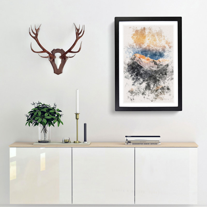 Schwartzenstein Summit in Italy - Picture Frame Graphic Art Print, Black Framed, 45cm H x 33cm W x 2cm D