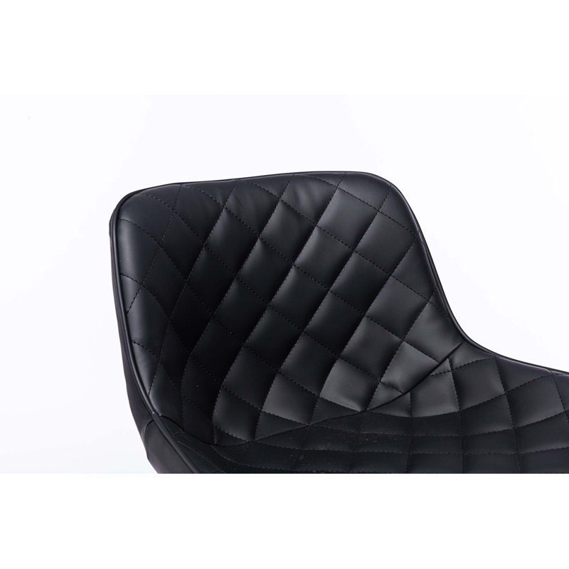 Tabouret de bar rotatif à hauteur ajustable Laini, Noir