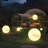 Moon Solar Lights Outdoor Garden Stakes Waterproof Globe - Three color lights-110089896