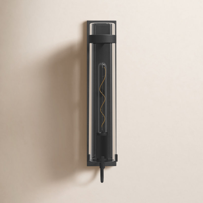Ryden 1 - Light Outdoor Wall Lantern, Black