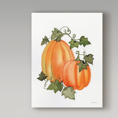 «Pumpkin and Vines I», reproduction d'impression sur toile tendue