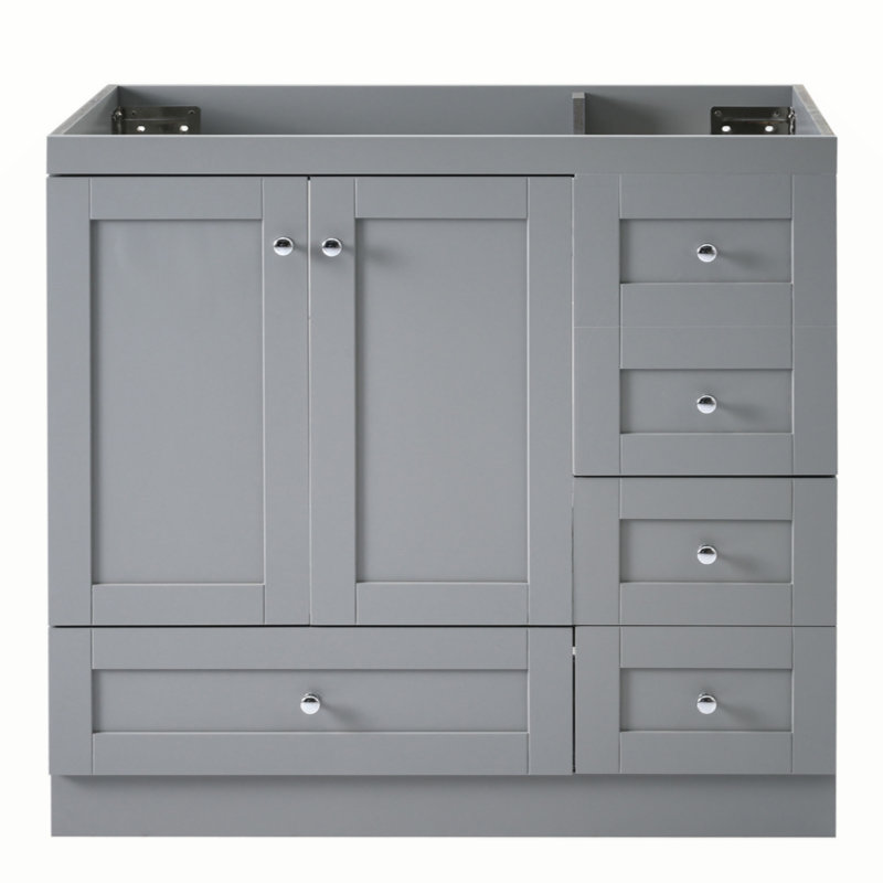 [Cabinet seulement] Meuble-lavabo gris de 36 po (lavabo non inclus)