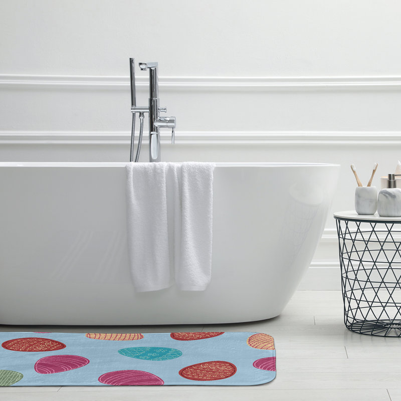 Tapis de bain, Bleu clair, L 21 po x L 34 po