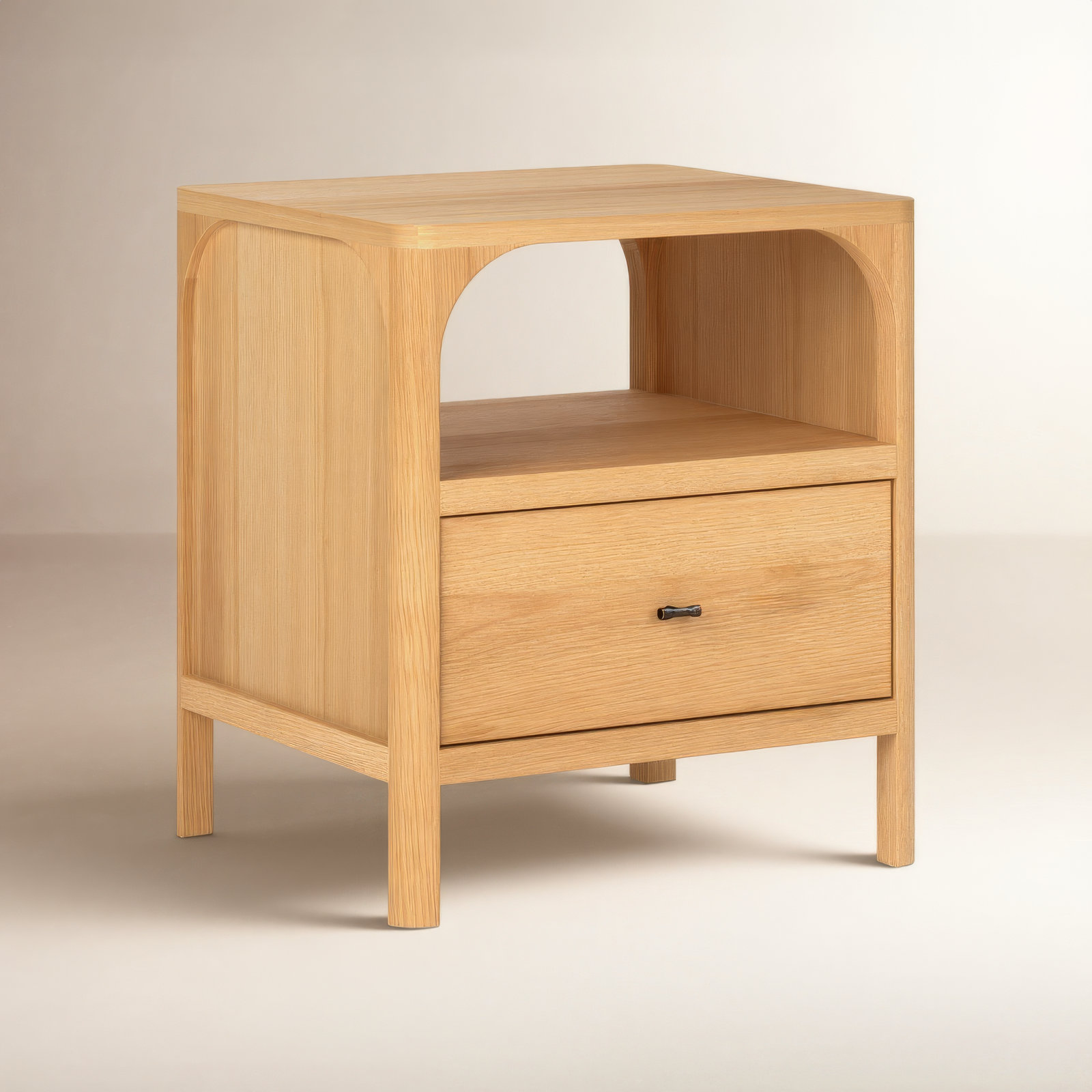 Kaela 1 - Drawer Nightstand, Natural