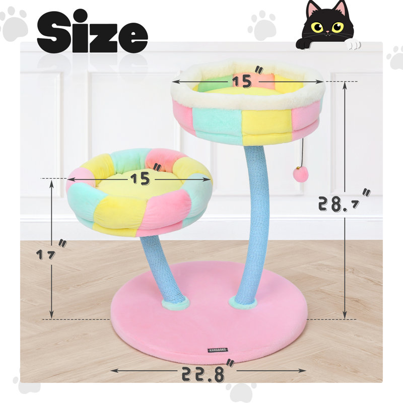 28.74'' H Elisama Colorful Cat Tree