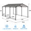 Abri en métal 1015 pi avec acier galvanisé résistant aux intempéries - Abri durable