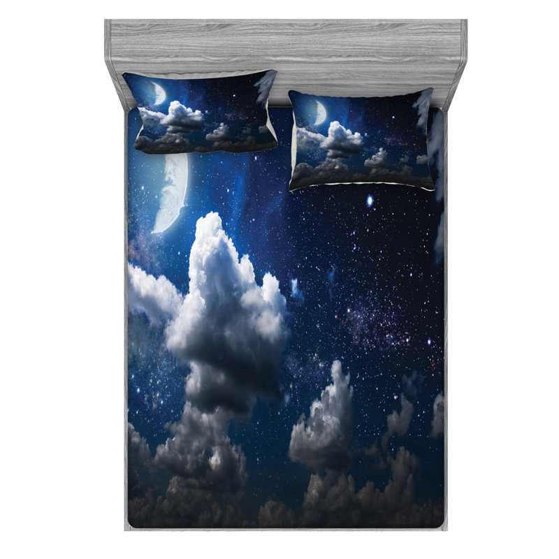 Microfiber Sheet Set, Queen Sheet Set with Fitted Sheet