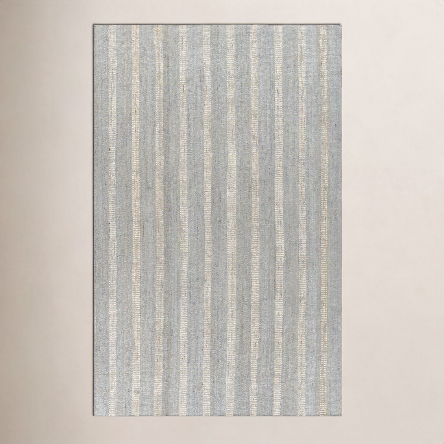 Aadison Blue Hand-Woven Striped Jute Rug, Rectangle 8'10" x 11'10"