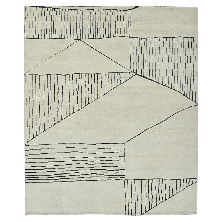 Arlington Moraccan Ivory Hand-Knotted Area Rug