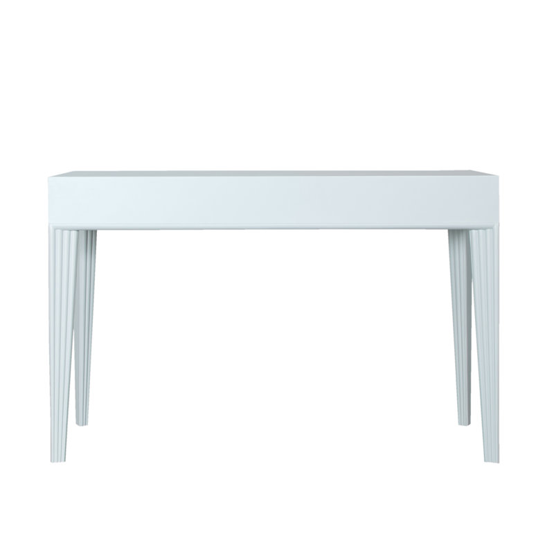 Barcelona Solid Wood Writing Desk, Light Blue