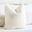 3 Piece Textured Boho Pillow Cover Set Beige Ivory Cotton Wool Mud Cloth