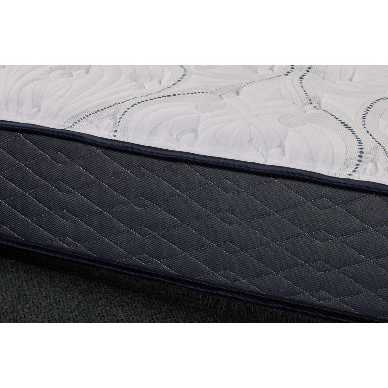 Matelas Silent King avec technologie de refroidissement, mousse et support central merveilleux, 80 po de longueur, 76 de largeur, 11 de hauteur, 100 lb de poids, aspect blanc et bleu, rembourrage en acier, fabrication en mousse, cadres réglables compatibles