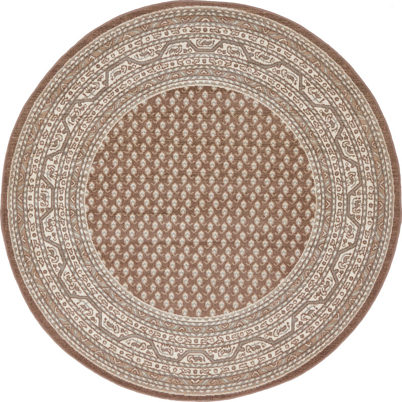 Swinson Geometric Indoor Rug, Round 5'3"