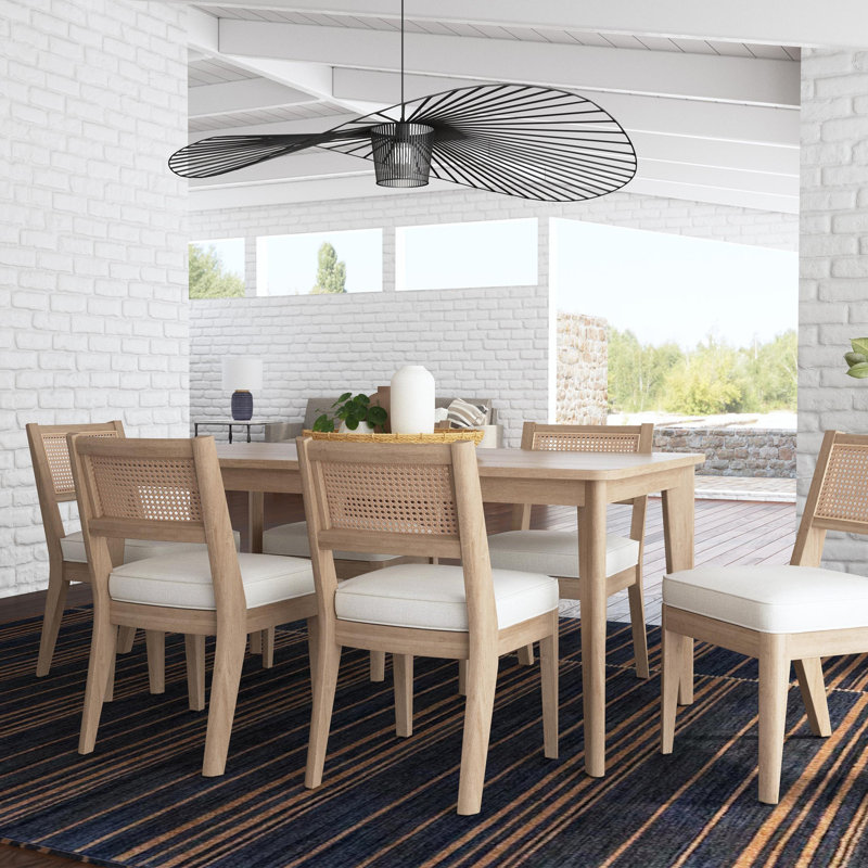 Landeros Rectangular 36'' L x 66'' W Dining Set, Oak