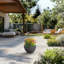 Pot à fleurs rond moyen en béton avec trous de drainage-845550454-845550449