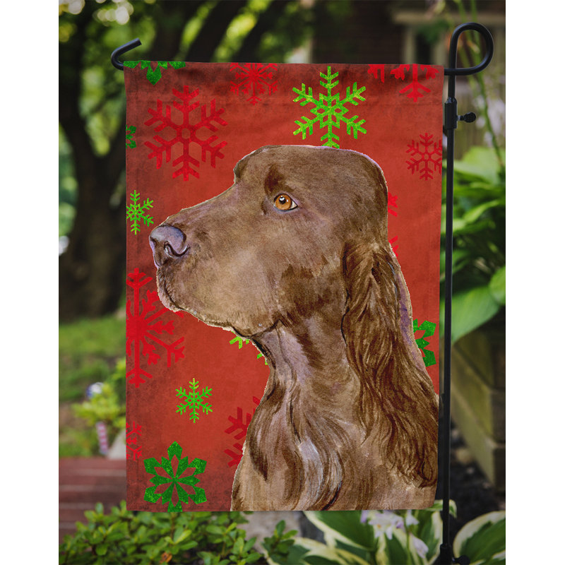 Drapeau rouge et vert Vart, Field spaniel