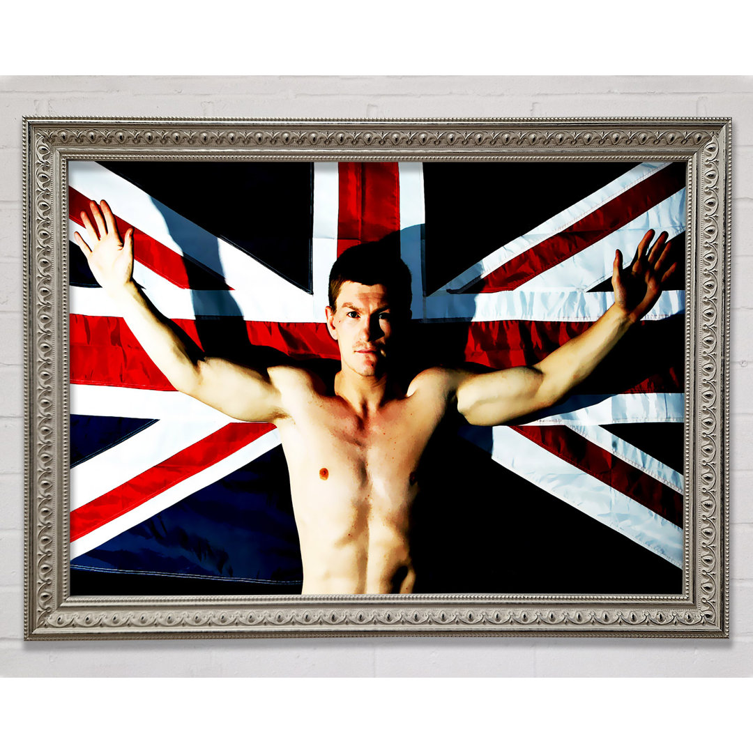 Ricky Hatton Britische Flagge - Einzelner Bilderrahmen Kunstdrucke