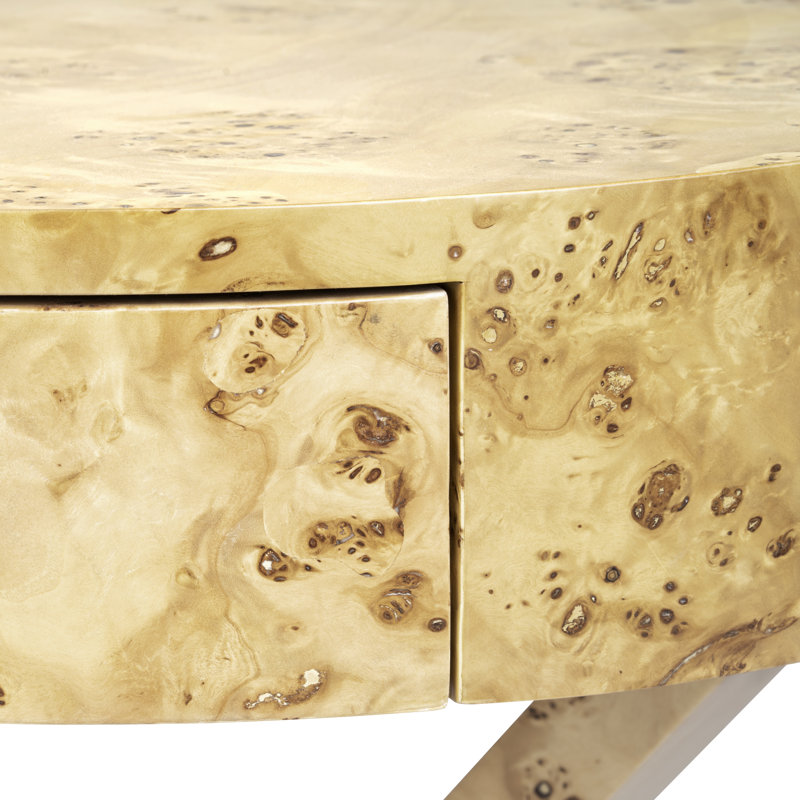 Modena Solid Wood End Table, Burl